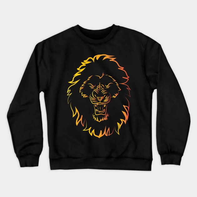 Growling Majesty Crewneck Sweatshirt by Arcanum Luxxe Store